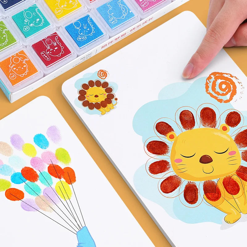 32-Piece Kids Finger Painting Doodle Set