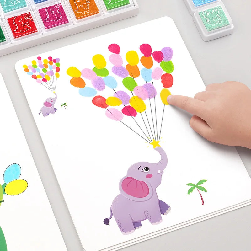 32-Piece Kids Finger Painting Doodle Set