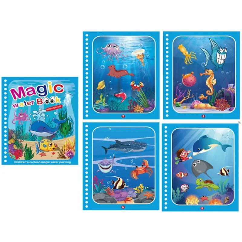 Magic Water Reusable Coloring Kit for Kids