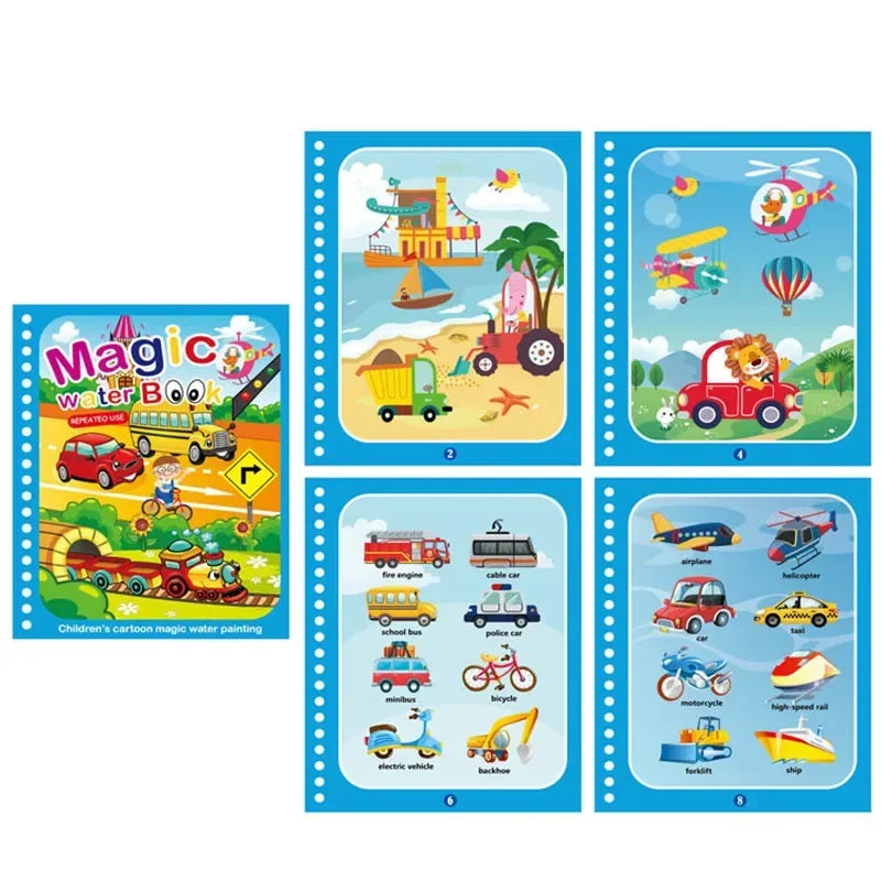 Magic Water Reusable Coloring Kit for Kids