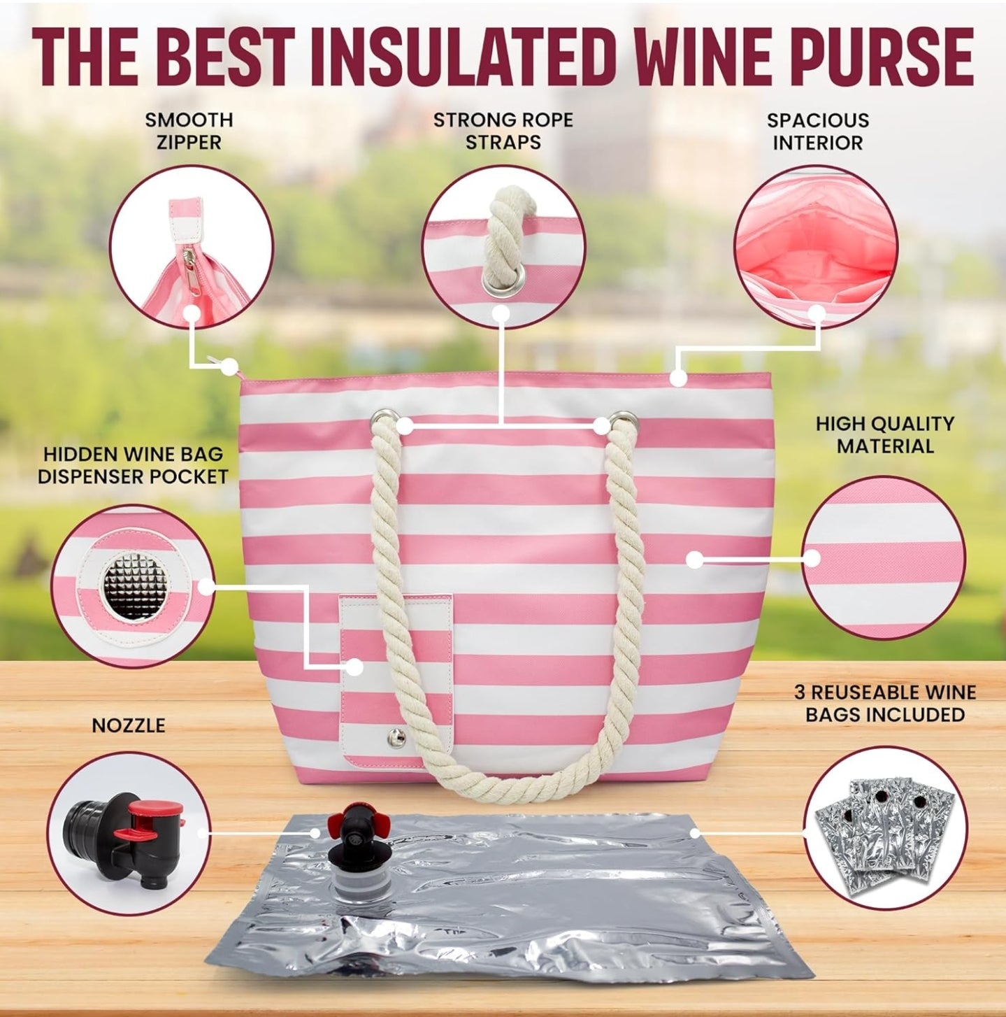 SneakySip™ Wine Dispenser Tote Bag